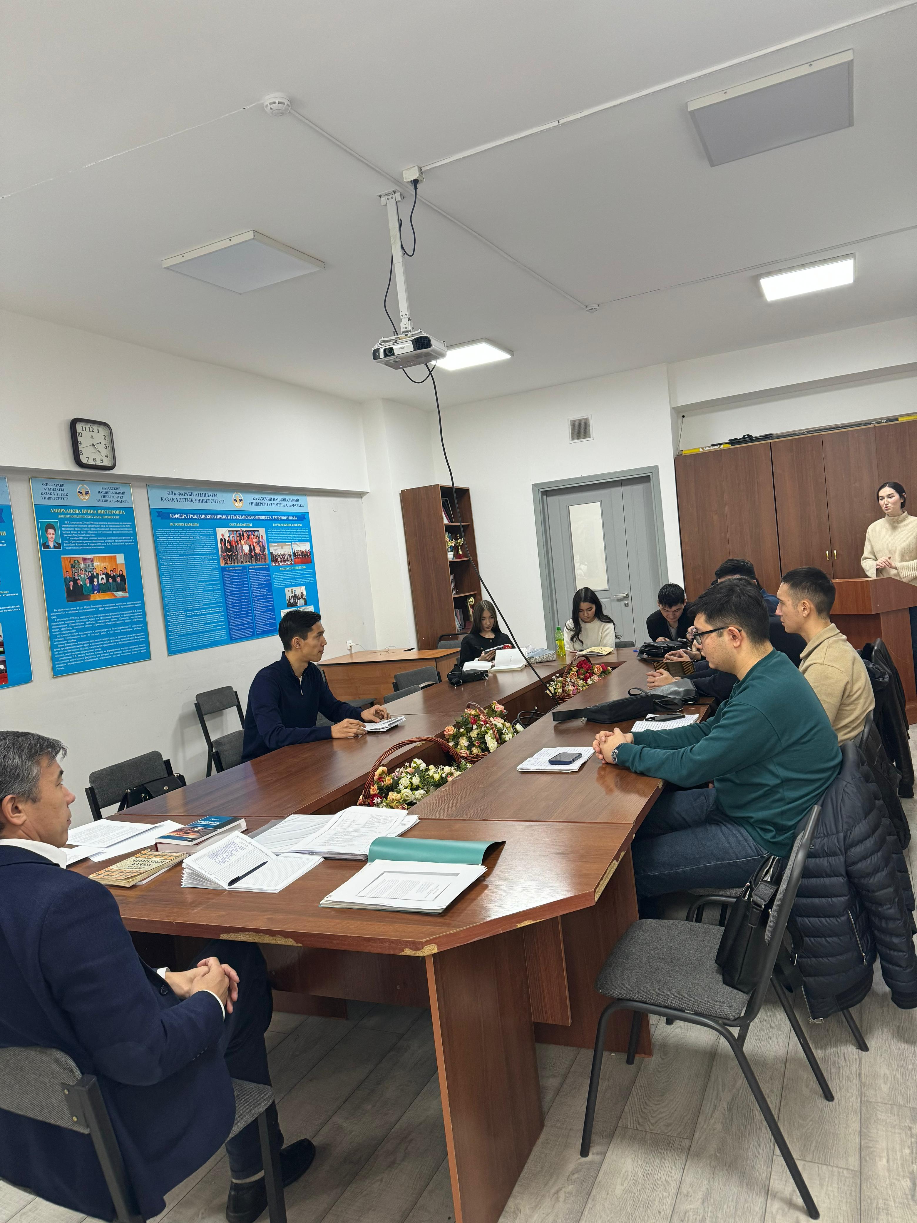 February 1, 2024, within the framework of SDG N4 “Quality education”, senior lecturer of the department of civil law and civil procedure, labor law, PhD Myrzataev N.D. held a round table with students of group 306.